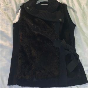 TAHARI Faux Fur Vest